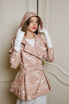 Short Double Breasted Raincoat Rose Blush
