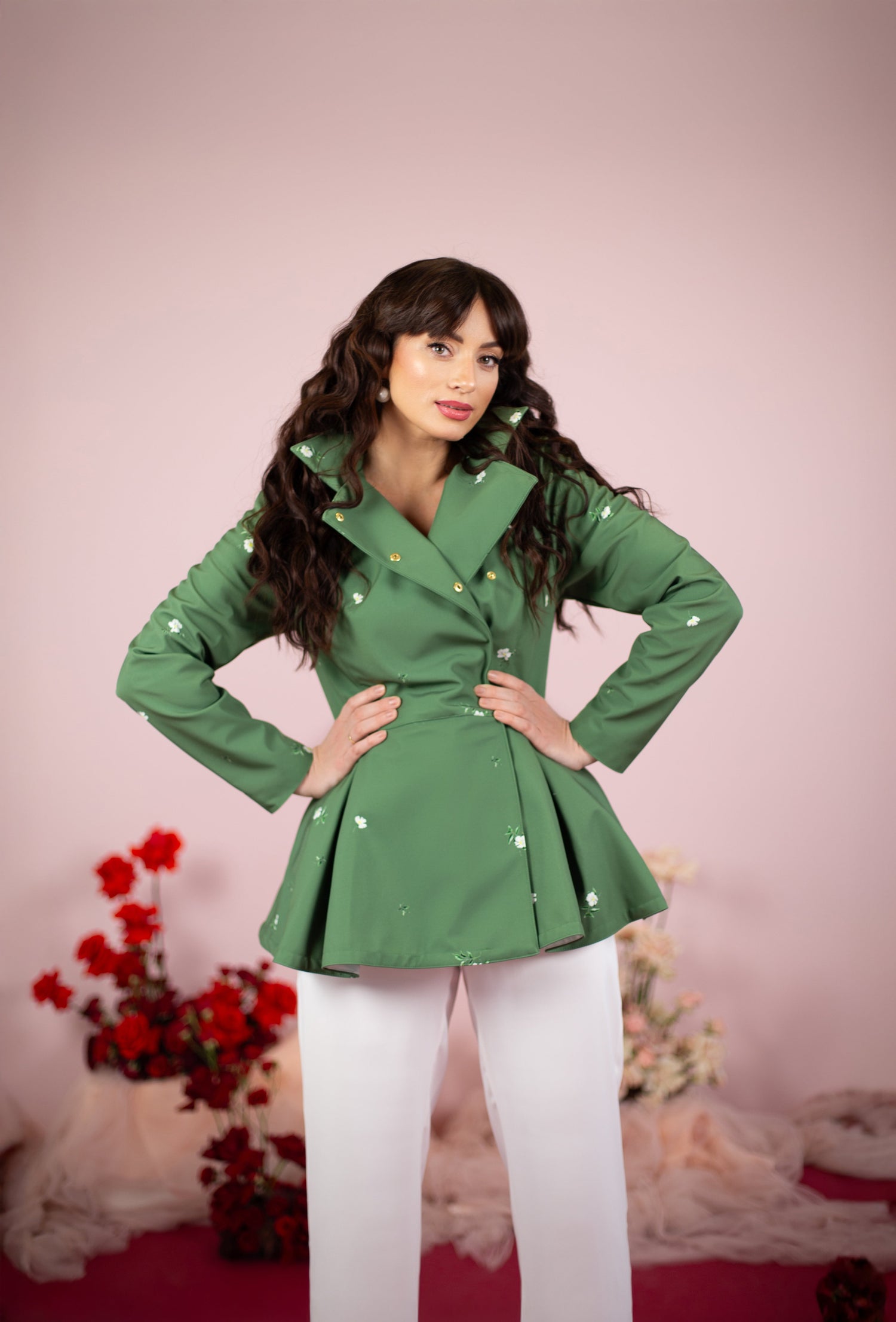 Short Double Breasted Raincoat Primrose Green