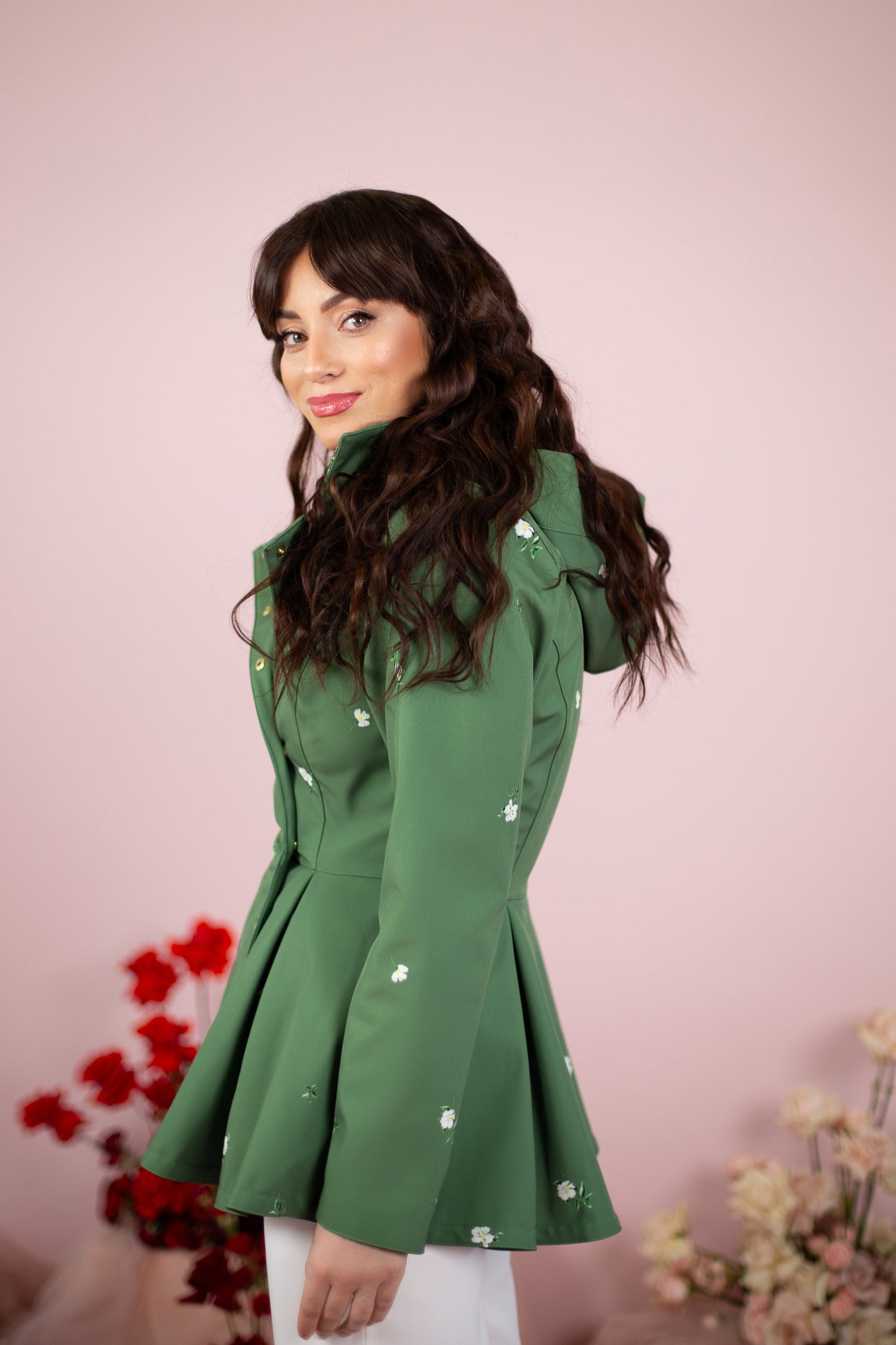 Short Double Breasted Raincoat Primrose Green