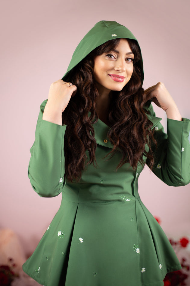 Short Double Breasted Raincoat Primrose Green