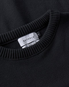 Relaxed Knit Sweatshirt Black