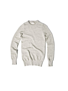 Merino Crew Knit Light Grey