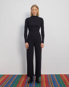 Ribbed Lounge Pants True Black