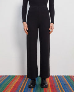 Ribbed Lounge Pants True Black