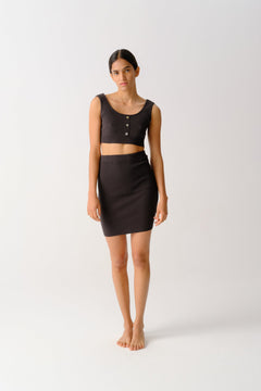 Isla Mini Skirt Ebano Black
