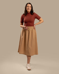 Ribbed T-Shirt  Mahogany