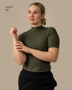 Ribbed T-Shirt Khaki