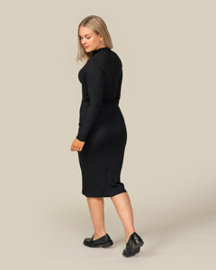 Ribbed Dress Black