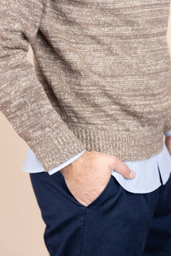 The Rivoli Hemp Merino Wool Jumper Russet Brown