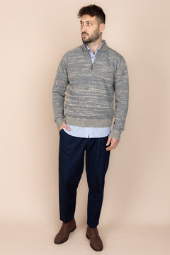 The Rivoli Hemp Merino Wool Jumper Stone Blue