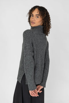 Alpaca Turtleneck Knit Grey
