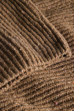 Recycled Wool Turtleneck Sweater Brown