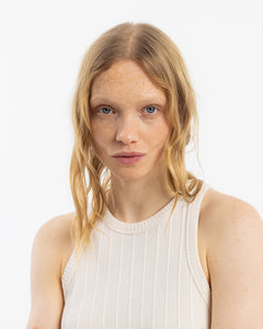 Knit Summer Dress Natural White