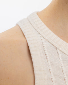 Knit Summer Dress Natural White