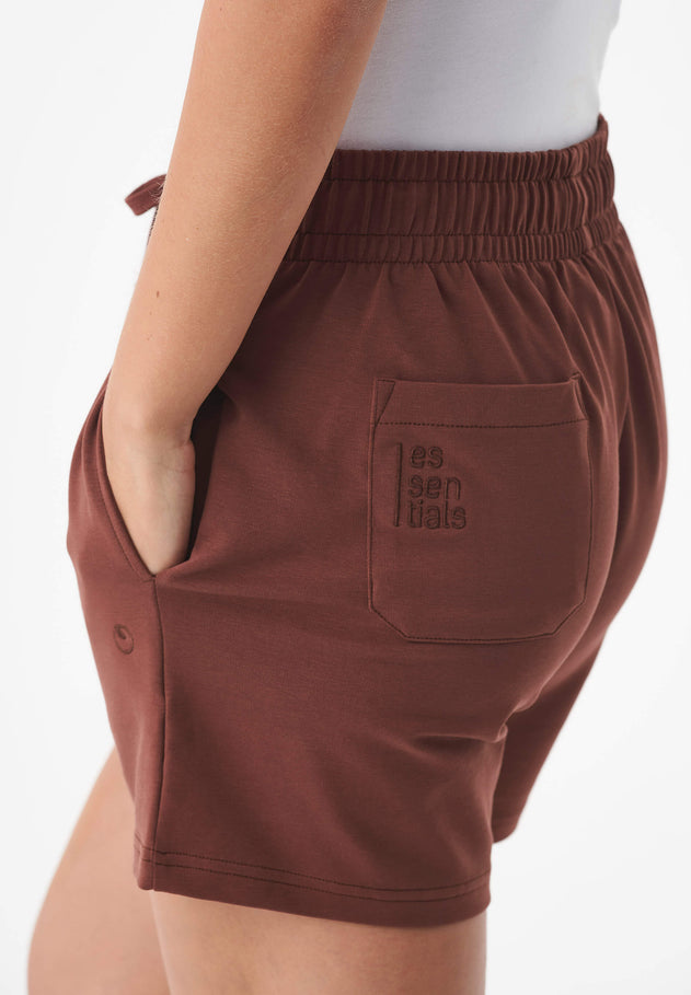 Sabbrina Light Organic Cotton Sweatshorts Coffee Brown