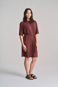 Sadie Modal Jersey Dress Chocolate