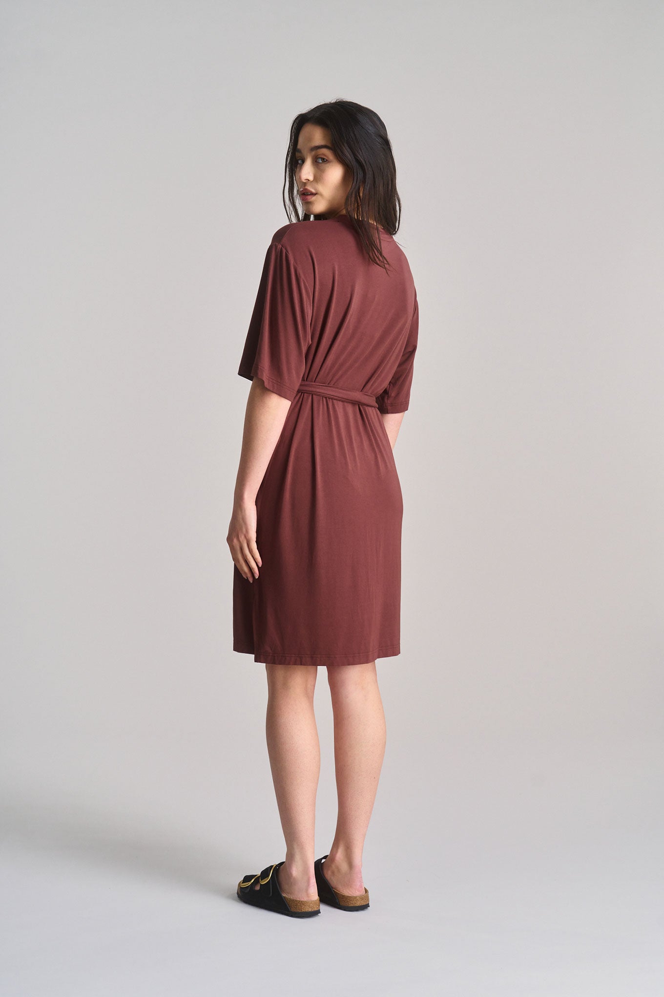 Sadie Modal Jersey Dress Chocolate