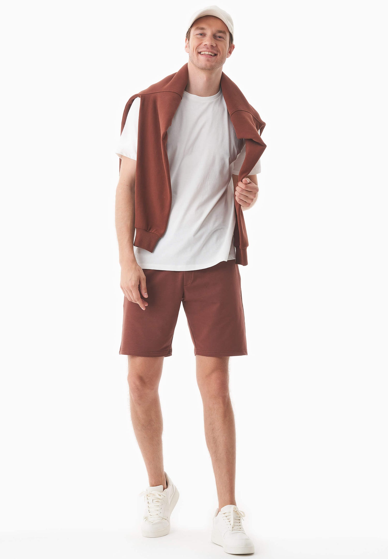 Sahin Light Organic Cotton Sweatshorts Coffee Brown