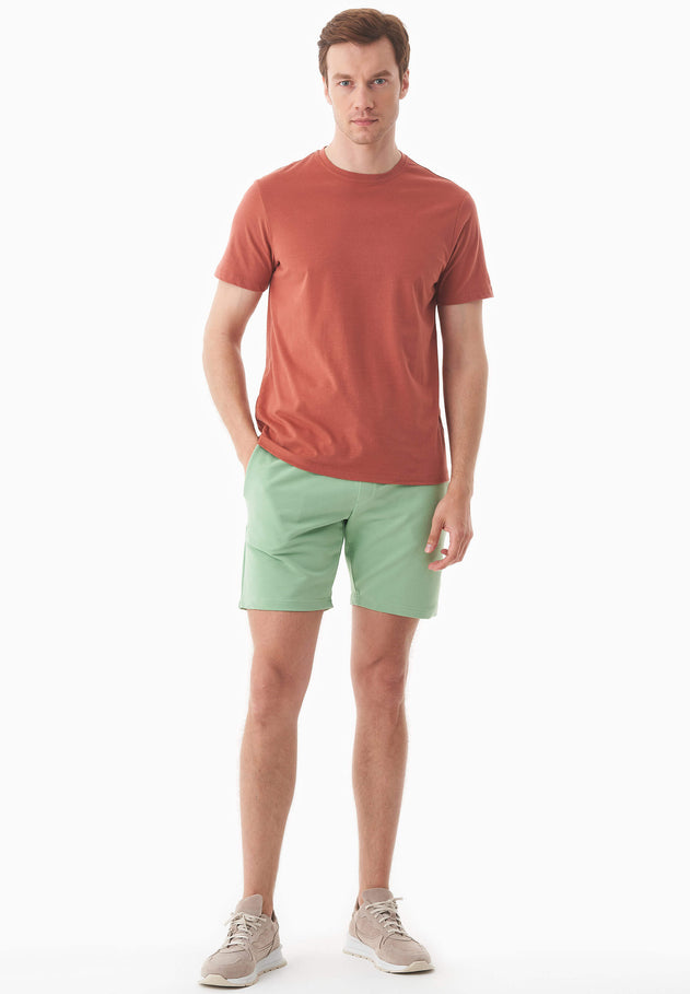 Sahin Light Organic Cotton Sweatshorts Mineral Green