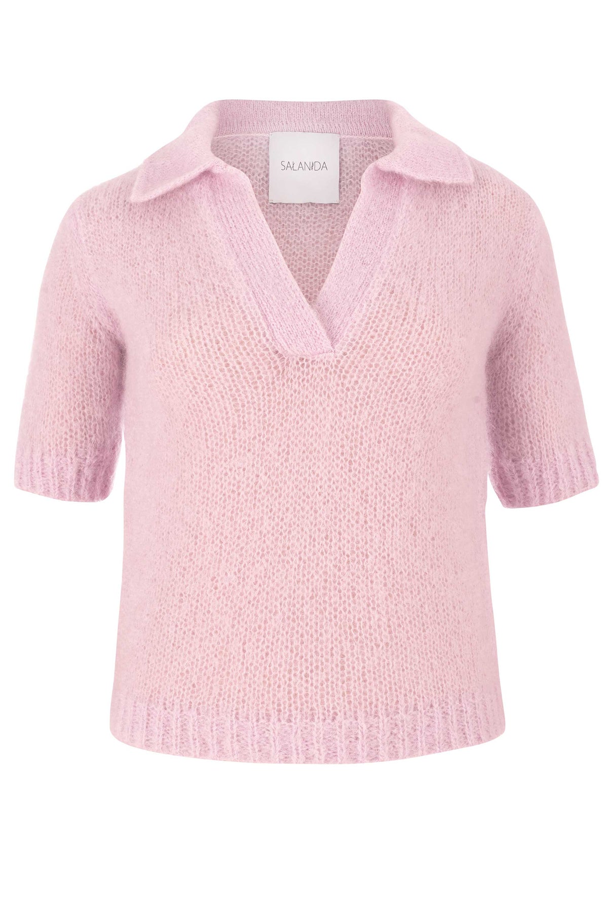 Salanida Melody Mohair Polo Top Pink