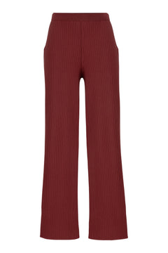 Vera Ribbed Pants Burgundy