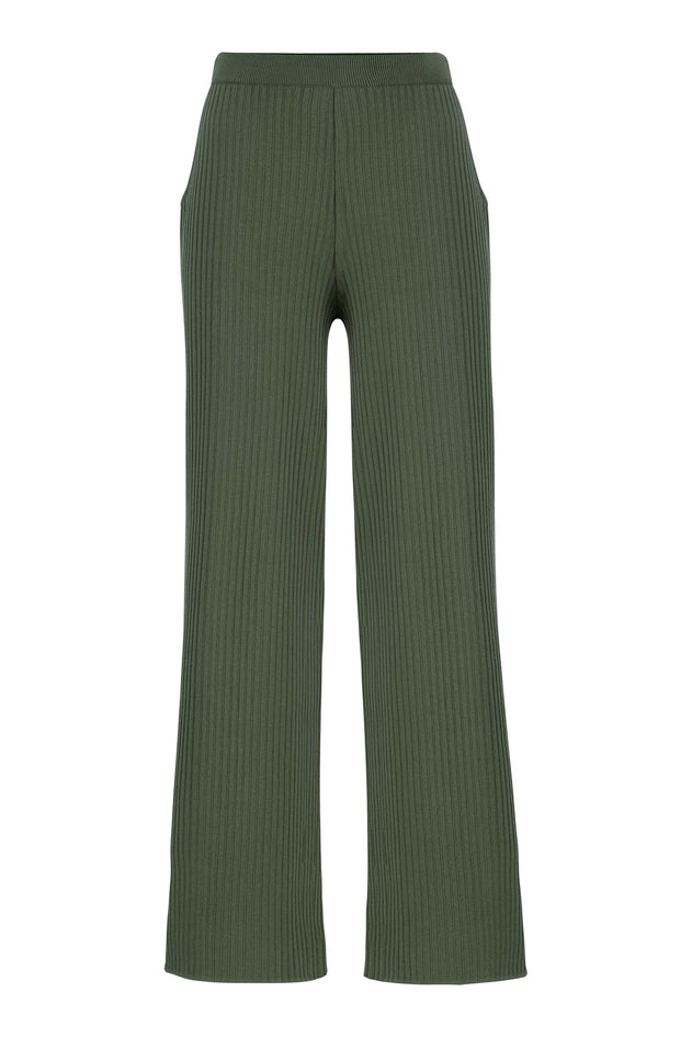 Vera Ribbed Pants Khaki