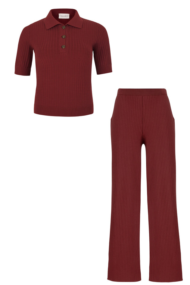 Vera & Madonna Co-ord Burgundy