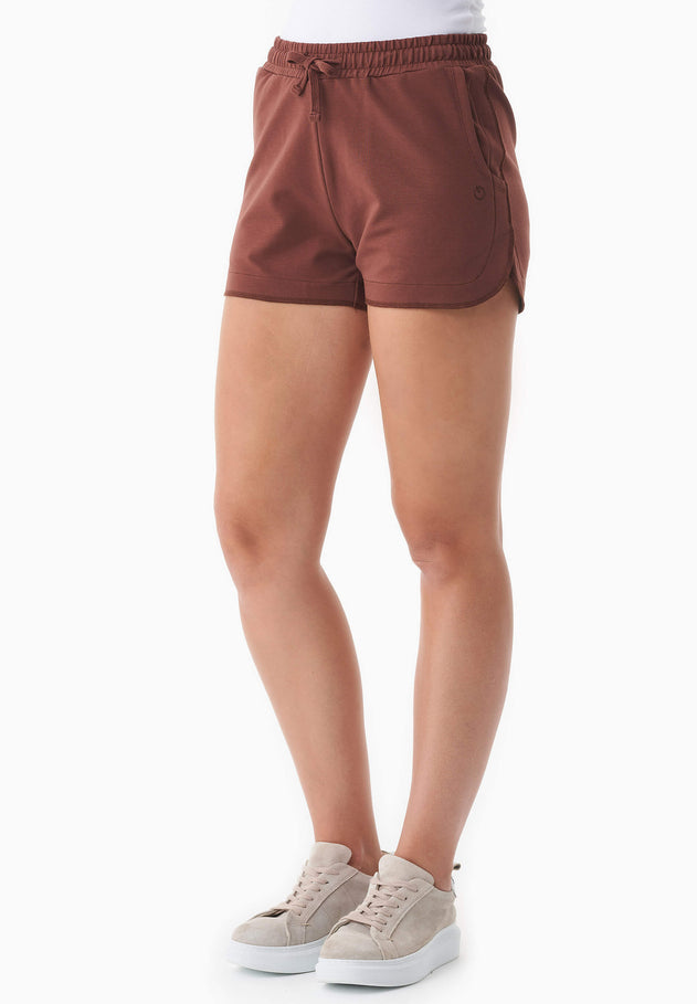 Sanndra Light Organic Cotton Sweatshorts Coffee Brown