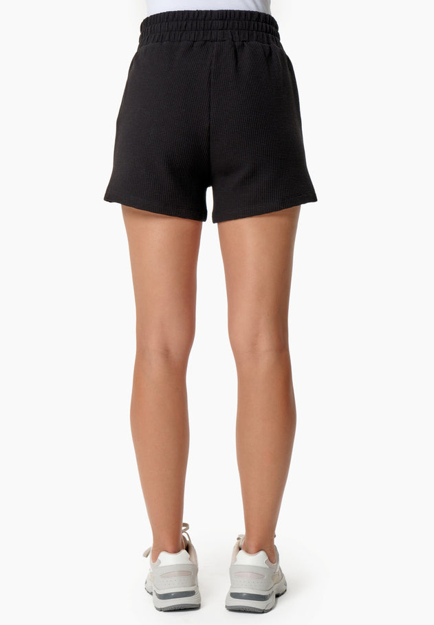 Savanna Waffle Shorts Black