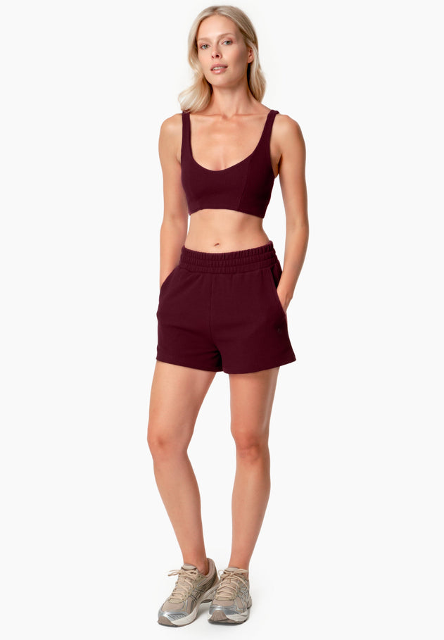Savanna Waffle Shorts Bordeaux