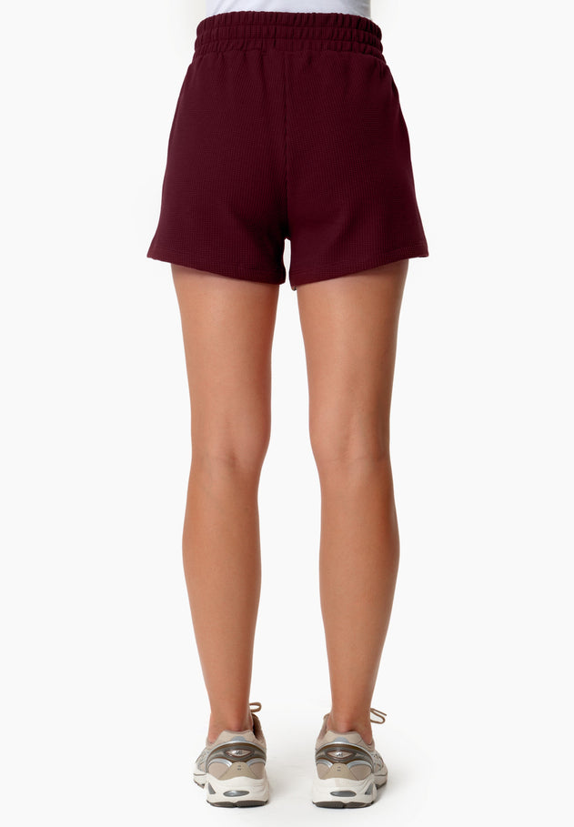 Savanna Waffle Shorts Bordeaux
