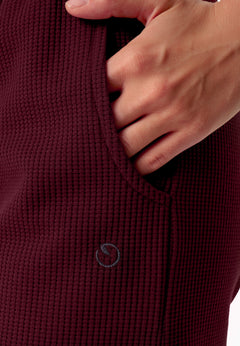 Savanna Waffle Shorts Bordeaux
