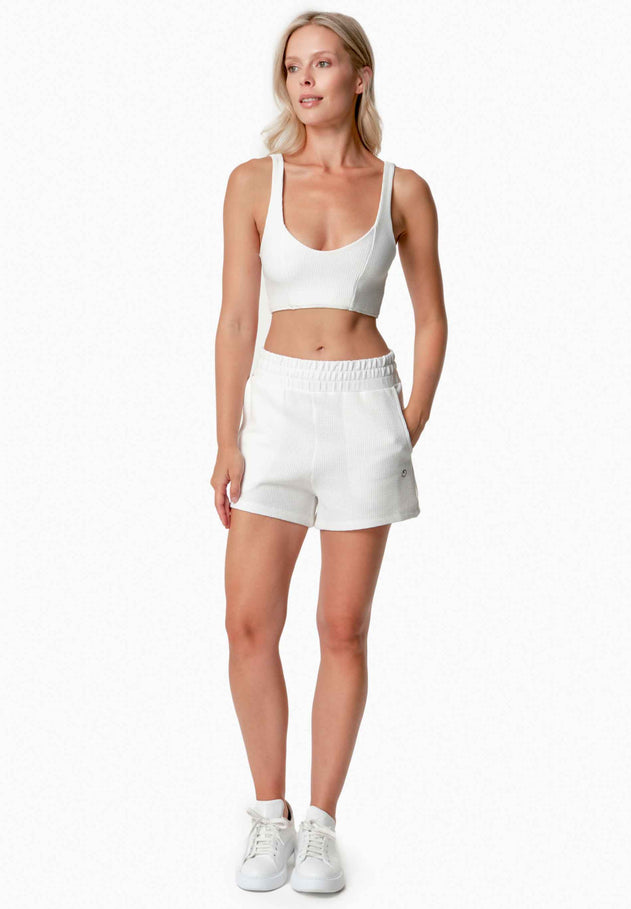 Savanna Waffle Shorts Off-White