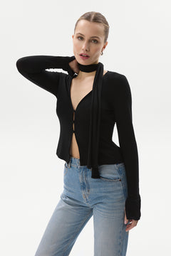 Saint Body Button Jumper Black