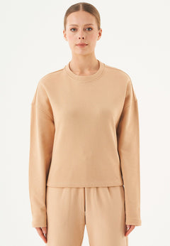 Seda Soft Touch Organic Cotton Sweatshirt Beige