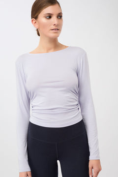 Side Ruffled Longsleeve Soft Purple