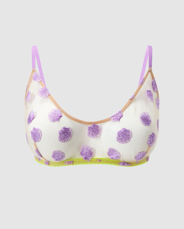Mesh Scoop Bralette Warm Nude/Lilac