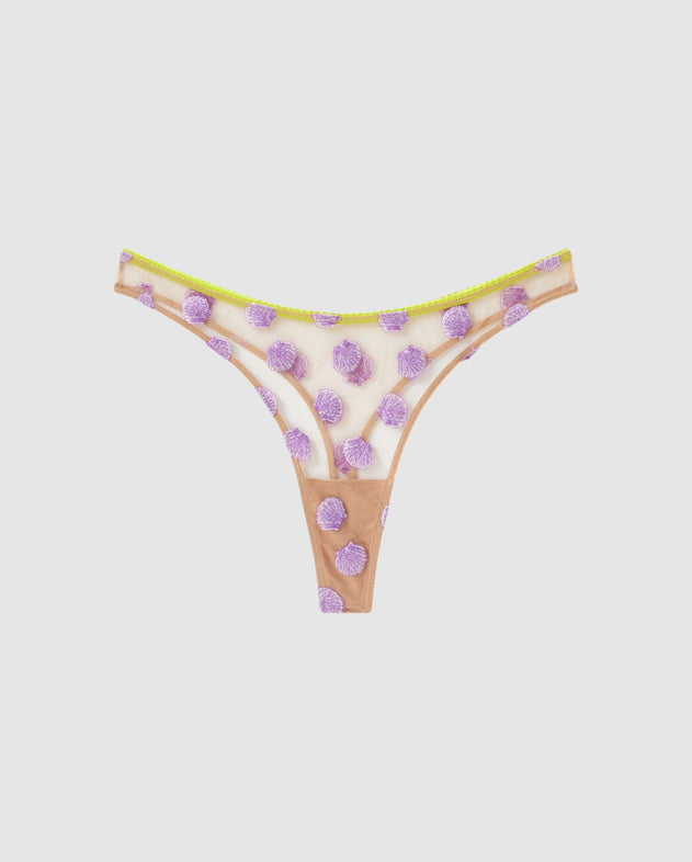 Mesh Thong Light Warm Nude/Lilac