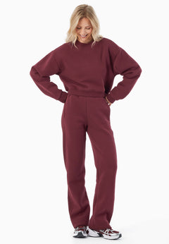 SILLIVIA Crop Sweatshirt Bordeaux Red