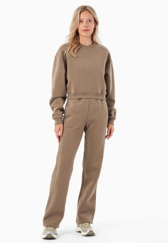 SILLIVIA Crop Sweatshirt Gravel