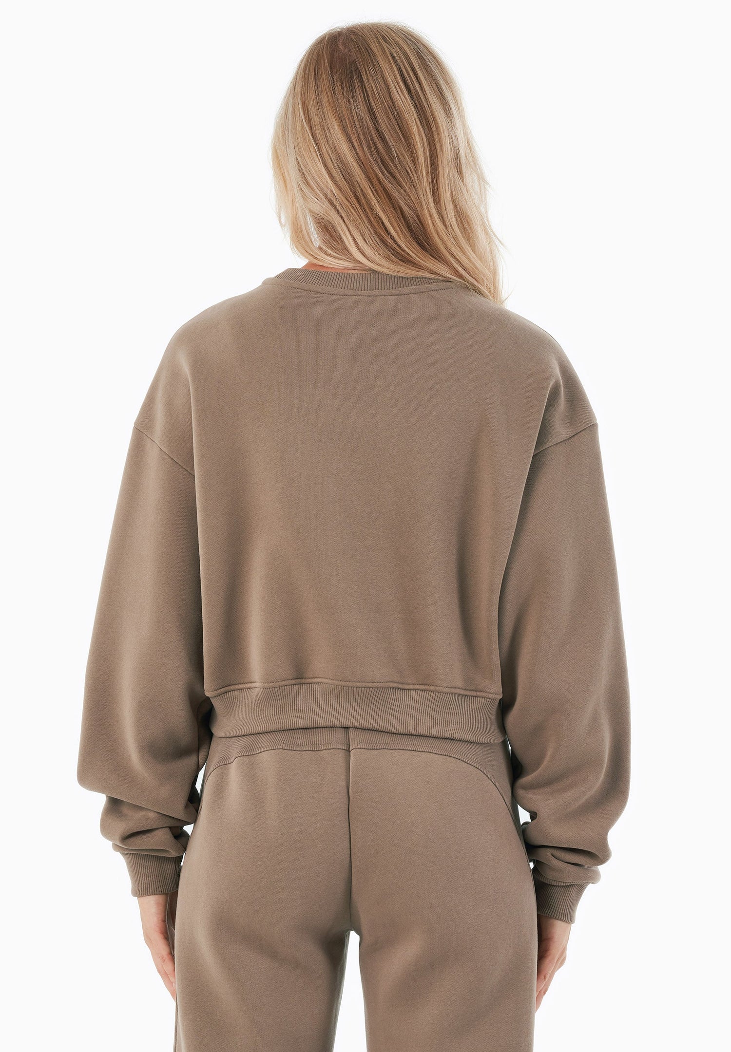 SILLIVIA Crop Sweatshirt Gravel