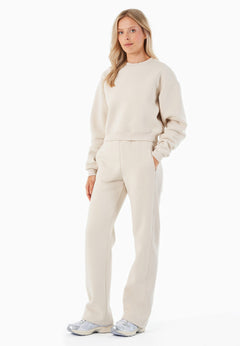 SILLIVIA Crop Sweatshirt Off White