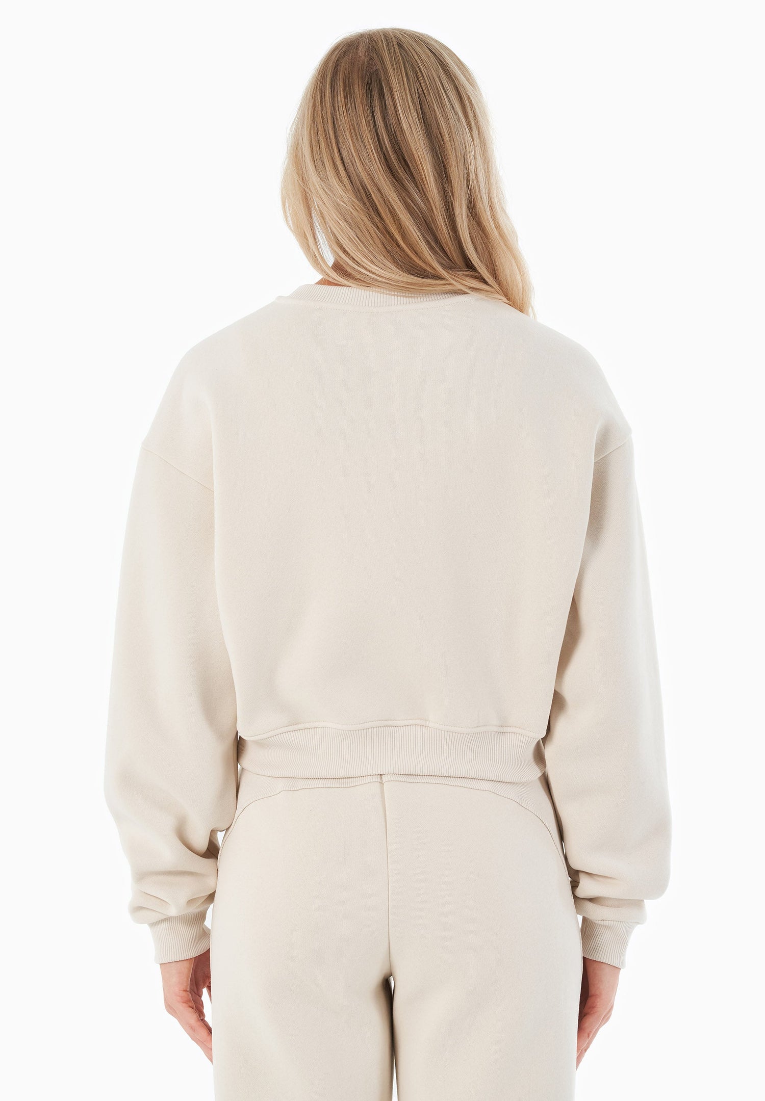 SILLIVIA Crop Sweatshirt Off White