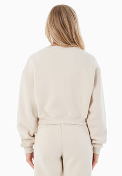 SILLIVIA Crop Sweatshirt Off White