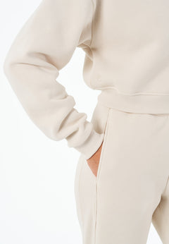 SILLIVIA Crop Sweatshirt Off White