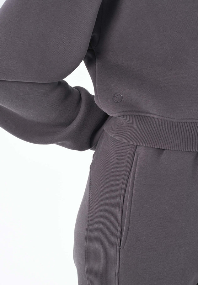 SILLIVIA Crop Sweatshirt Shadow Grey