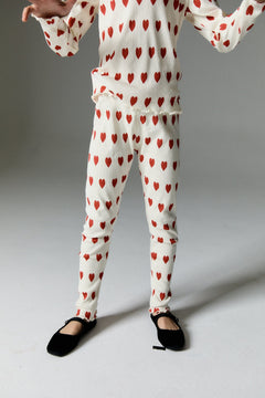 Singapore Kids' Leggings Love Motif Red