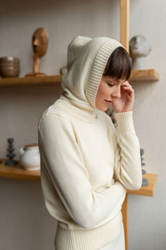 Women's Knitted Merino Winter Balaclava Hood