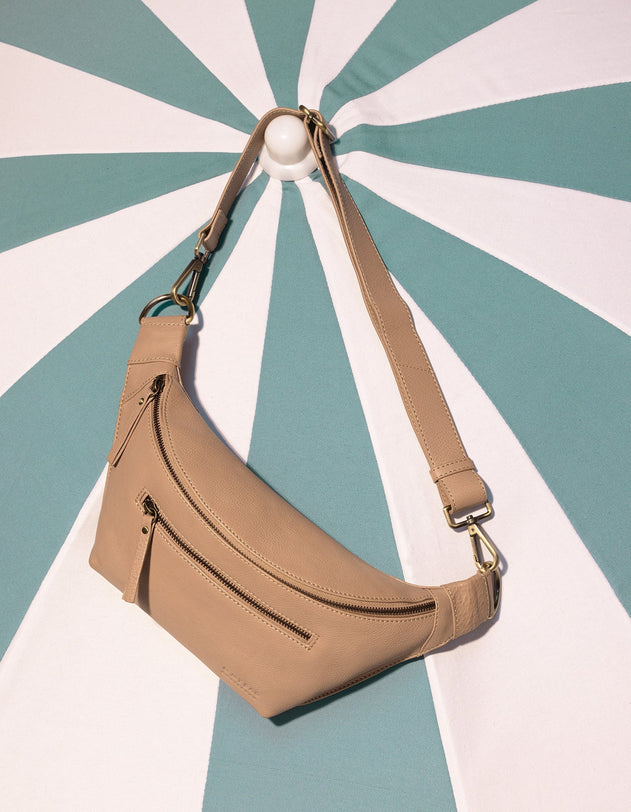 Drew Bum Bag Soft Grain Leather Sand