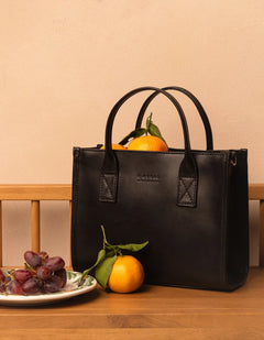 Jackie Midi Bag Classic Leather Black
